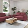 vidaXL Sofa 3 pcs Vinska crvena 220 x 80 x 84 cm Platnasta tkanina