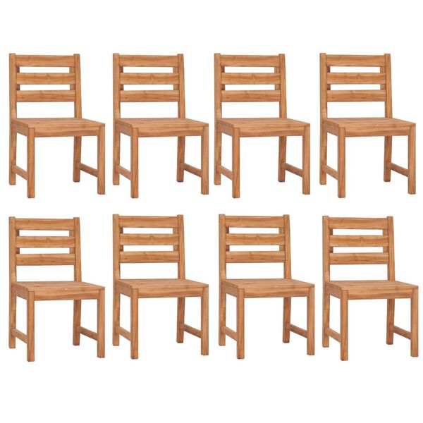 vidaXL 9-dijelni vrtni blagovaonski set od masivne tikovine