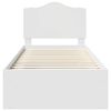 vidaXL Krevetna konstrukcija Bijelo 75 x 190 cm Čvrsto borovo drvo