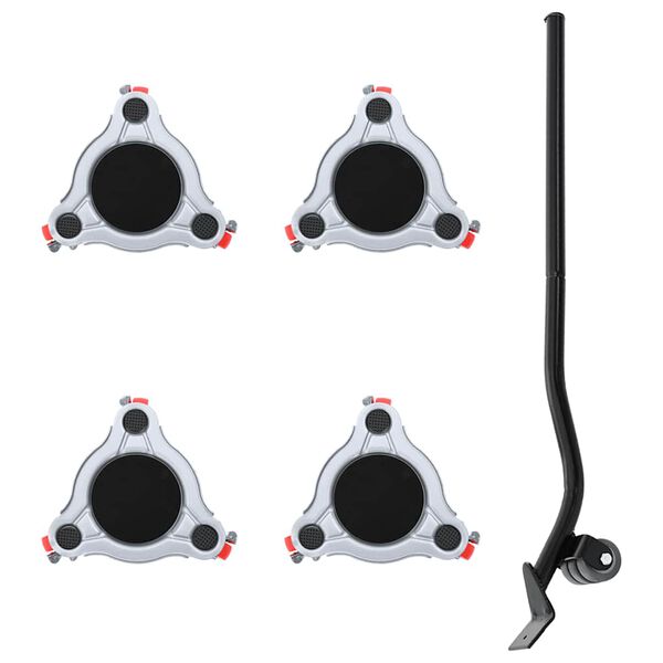 vidaXL Kotačići za namje&scaron;taj 4 kom s podizačem 14,5x13,5x4 cm Čelik 400 kg