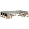 vidaXL Set vanjskih sofa 9 kom. Bijela i svjetlosiva