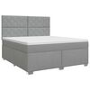 vidaXL Boxspring krevet s madracem Svjetlosiva 160 x 200 cm Tkanina