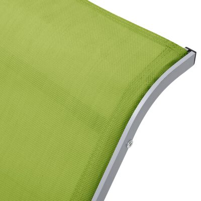vidaXL Ležaljka za sunčanje od tekstilena i aluminija zelena