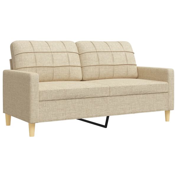 vidaXL 2-dijelni set sofa krem od tkanine