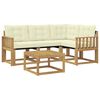 vidaXL Set vanjskih sofa 5 kom. Bijela i krem