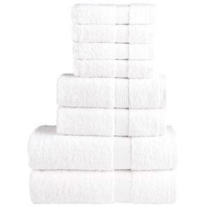 vidaXL 8-dijelni vrhunski set ručnika SOLUND bijeli 600 gsm