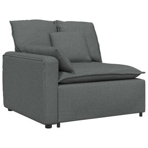 vidaXL Modularni kauč s naslonom za ruke i jastucima tamno sivi 100 cm