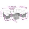 vidaXL Sjedeća garnitura za vrt s pohranom 9 pcs Bež i krema poliratan