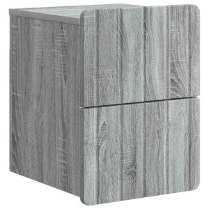 vidaXL Noćni ormarić za montažu na zid Siva sonoma 33 x 34,5 x 43 cm