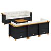 vidaXL 7-dijelni set vrtnih sofa od poliratana s jastucima crni
