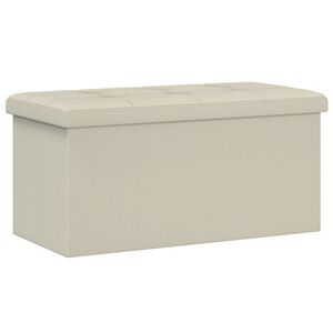 vidaXL Sklopiva klupa za pohranu Bijela 180 kg 80 L 77 x 38 x 38 cm