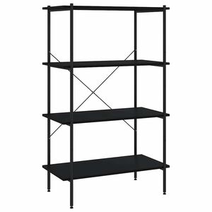 vidaXL Police s 4 razine crne 80 x 40 x 130 cm