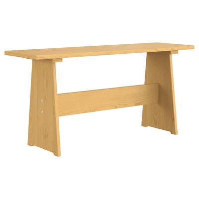 vidaXL Blagovaonski stol s klupom smeđa boja meda od masivne borovine
