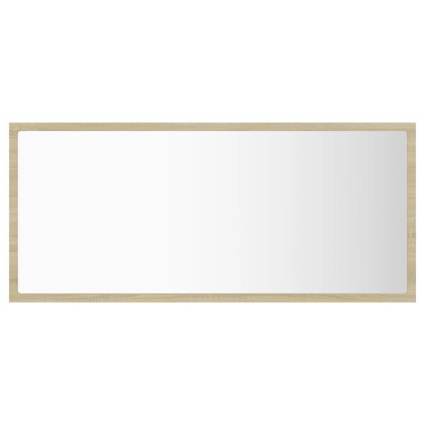 vidaXL LED kupaonsko ogledalo boja hrasta sonome 90x8,5x37 cm akrilno