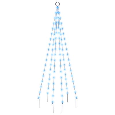 vidaXL Božićno drvce na stijegu 108 LED žarulja plave 180 cm