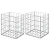 vidaXL Gabionske ko&scaron;are 2 kom pocinčani čelik 30x30x40 cm