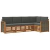 vidaXL Set vanjskih sofa 4 kom. Prirodna i antracit