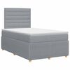 vidaXL Boxspring krevet s madracem Svjetlosiva 120 x 200 cm Tkanina