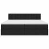 vidaXL Krevet s od storage s madracem Crna 200 x 200 cm Lažna koža