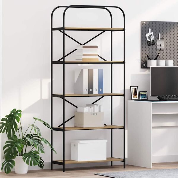 vidaXL Polica Umjetnički hrast 80 x 30 x 183 cm Konstruirano drvo