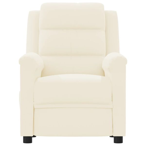 vidaXL Električni masažni naslonjač od umjetne kože krem