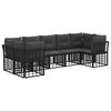 vidaXL Set vanjskih sofa 7 kom. Crna i tamno siva Poliester