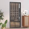 vidaXL Unutarnja vrata 93 x 201,5 cm crna od ESG stakla i aluminija