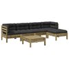 vidaXL 6-dijelni set vrtnih sofa od impregnirane borovine s jastucima