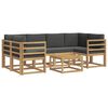 vidaXL Set vanjskih sofa s jastukom 7 pcs Bijela i antracit