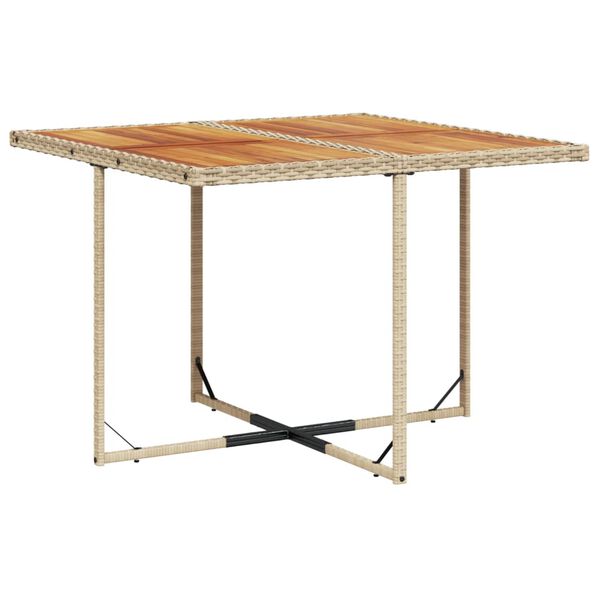 vidaXL 9-dijelni vrtni blagovaonski set od poliratana s jastucima bež