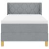 vidaXL Krevet s opruga kutije Svijetlo siva 200 x 100 cm tkanina