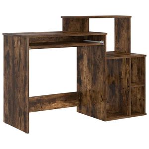 vidaXL Stol Dimljeni hrast 120,5 x 44 x 88,5 cm Konstruirano drvo