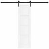 vidaXL Klizna vrata Bijelo 61 x 198,5 cm Čvrsto borovo drvo