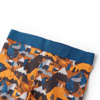 Dječja pidžama s dugim rukavima boja konjaka 128