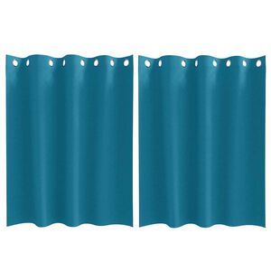 vidaXL Zavjese za blackout s prstenovima 2 pcs Tirkizna 140 x 140 cm