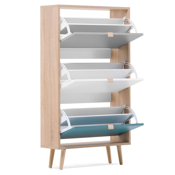 Finori ormarić za cipele C-uba 42 boja hrasta sonome i trobojni