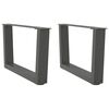 vidaXL Noge za klub stolić V-oblika 2 kom antracit 60 x (30-31,3) cm čelik