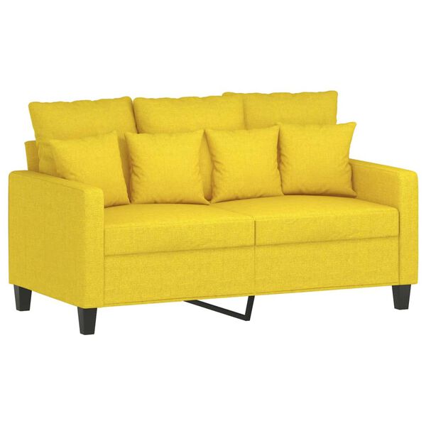 vidaXL 3-dijelni set sofa s jastucima svjetložuti od tkanine