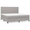 vidaXL Krevet s oprugama i madracem svjetlosivi 200 x 200cm od tkanine