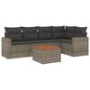 vidaXL 6-dijelni set vrtnih sofa od poliratana s jastucima sivi