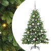 vidaXL Umjetno božićno drvce s stalakom Zelena 120 cm PE i PVC