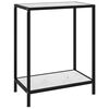 vidaXL Konzolni stol bijeli 60 x 35 x 75 cm od kaljenog stakla