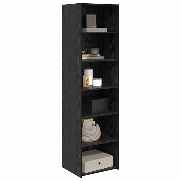 vidaXL Cabinet Crni hrast 50 x 41 x 185 cm Konstruirano drvo