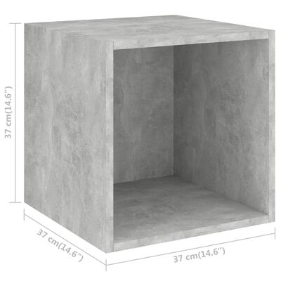 vidaXL Zidni ormarić boja betona 37 x 37 x 37 cm od konstruiranog drva