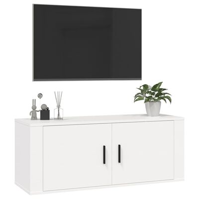 vidaXL Zidni TV ormarić bijeli 100 x 34,5 x 40 cm
