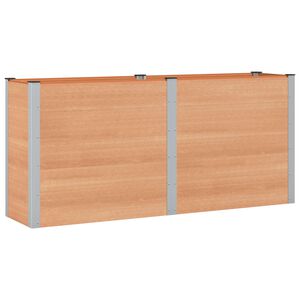vidaXL Povi&scaron;ena vrtna gredica Smeđa 200 x 50 x 91 cm WPC i aluminij