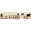 vidaXL Set vanjskih sofa 6 kom. Prirodna i krem