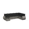 vidaXL 8-dijelni set vrtnih sofa od poliratana s jastucima sivi