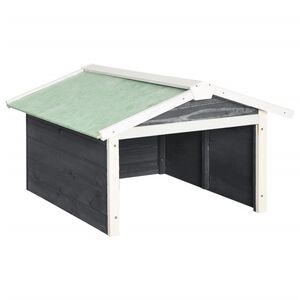 vidaXL Garaža za robotsku kosilicu 72x87x50 cm sivo-bijela od jelovine