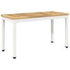vidaXL Vrtna klupa 80,5 x 35 x 45 cm Čvrsto drvo akacije Bijela